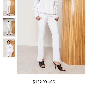 Ragdoll La track joggers white nwt M